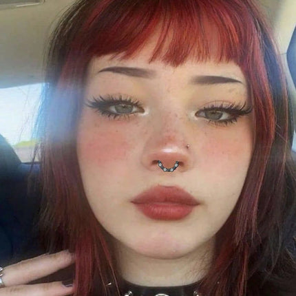 1pc Back Septum Rings Muti-Styles Punk 16gauge Stainless Steel Nose Rings Hoops Septum Clicker Daith Piercing Jewelry