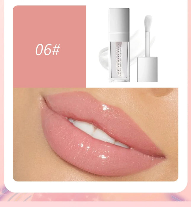 Hellokiss Lip Glow Oil 8ml Glossy Lip Oil Moisturizing Lip Glaze Transparent Lip Balm  Lip Stick Cherry