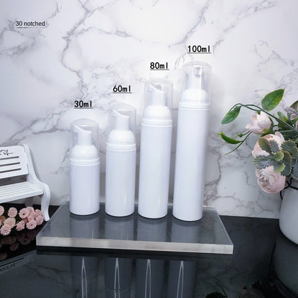 10/30/50PCS White foam pump bottle mascara cleansing Soap Dispenser bubble plastic 30ml 60ml Empty Face Lashes Cleanser