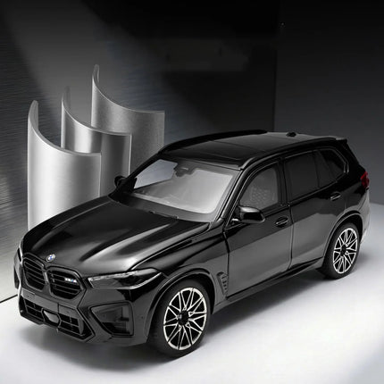 1:24 BMW X5M X5 SUV Alloy Car Model Diecast Metal Off-road Vehicles Car Model High Simulation Sound and Light Childrens Toy Gift