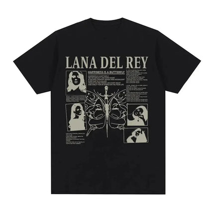Singer Lana Del Rey Print T Shirt Women Fashion Hip Hop men's tshirts Streetwear Harajuku Short Sleeve T-Shirt Unisex summer tee
