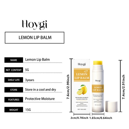 Lip Balm Care Series Lasting Moisturizing Nourishing Lip Care Lemon Turmeric Soothing Tallow Hydrating Balm for Dry Chapped Lips
