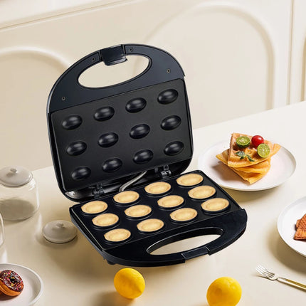Double Sided Heating Electric Waffle Maker 12 Hole Nut Design for Cakes Baking Business Multifunctional Kitchen Appliance