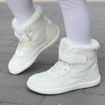 2024 Kids Wide Toe Barefoot Snow Boots | Boys/Girls Winter Minimalist Sneakers | Girls Boys Warm Boot Toddler Little Big Kids