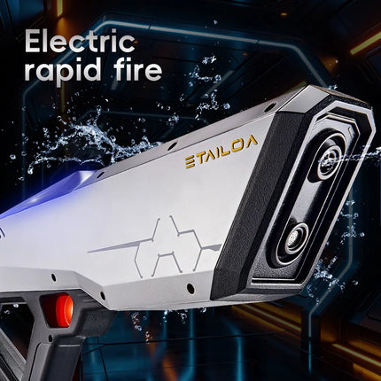 New Outdoor Battle Shooting Fully Automatic Electric Water Gun Toy Pool Grass High Pressure Electric Water Gun with Light Gift