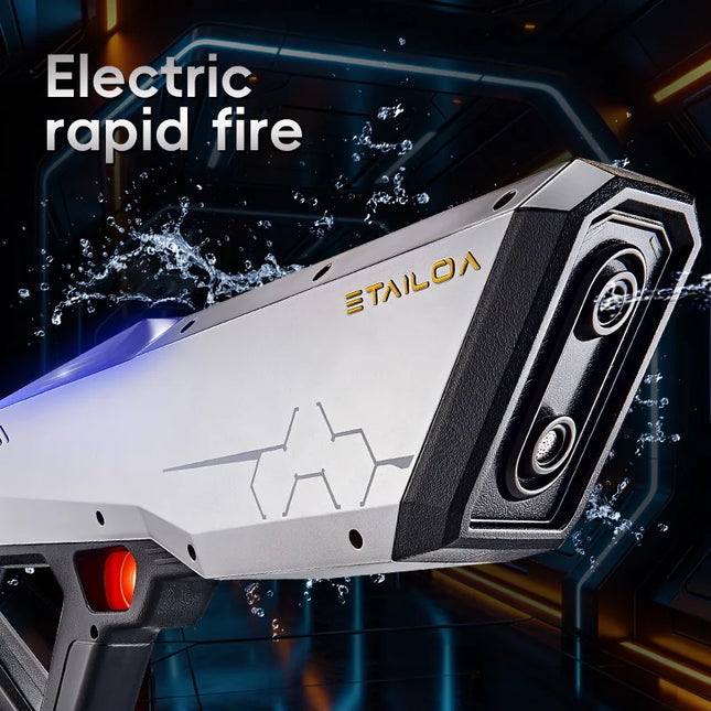 New Outdoor Battle Shooting Fully Automatic Electric Water Gun Toy Pool Grass High Pressure Electric Water Gun with Light Gift