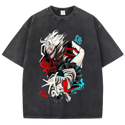 Cotton Washed Dandadan Okarun T-shirt Men Japanese Anime T Shirt Cartoon High Quality Tshirt Aesthetic Fashion Tee Male