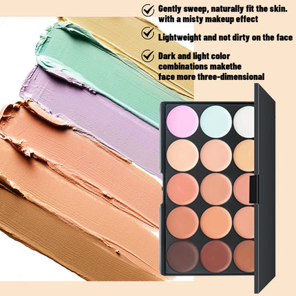 Multifunction Concealer Palette Cream Texture Covers Acne Marks Dark Circles 15 Colors Face Makeup Waterproof Make up Cosmetics