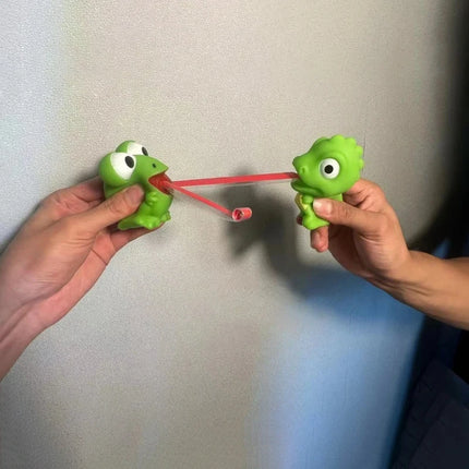 Novelty Frog Dinosaur Tongue Out Squeeze Toys Funny Sensory Fidget Stress Relief Toys for Office Home Teens Adults Cat Fun Gifts