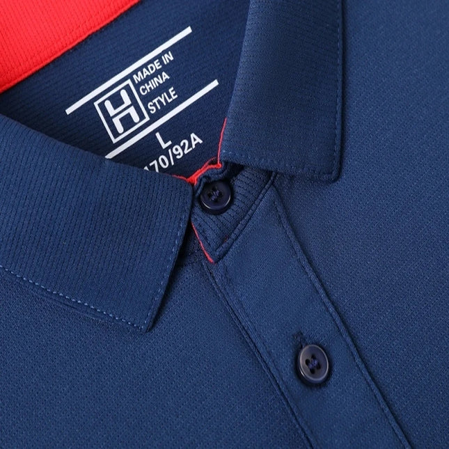 New men's high-quality short sleeved polo shirt, summer fashion, casual, sweat absorbing, breathable, cool T-shirt top