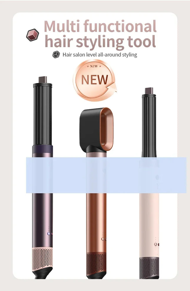 Professional Multi Hair Styler Hot Air Brush Curling Iron Barrel Hair Dryer Straightener Salon Grade for Versatile Hair Textures