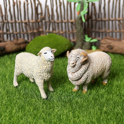 Realistic Farm Animal Shropshires Merino Sheep Goat Argali Antelope Gazella Waterbuck Model Figures Birthday Christmas Toys Gift