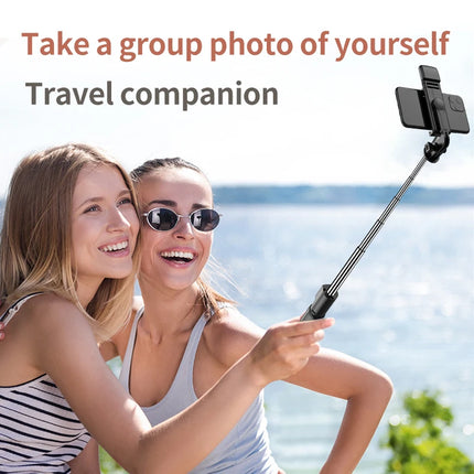 Portable Bluetooth Selfie Stick Retractable Multifunctional Phone HoldeTripod With Selfie light Wireless Remote Shutter stand