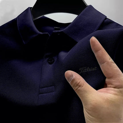 New fashion hot selling men's minimalist printed polo T-shirt, men's summer fashionable golf suit, casual, skin-friendly and bre