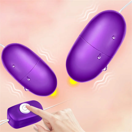 20 Speeds Vibrating Double Jump Egg USB Charging Lesbian Clitoral G-Spot Bullet Massager Erotic Sex Toys For Women Vagina Ball