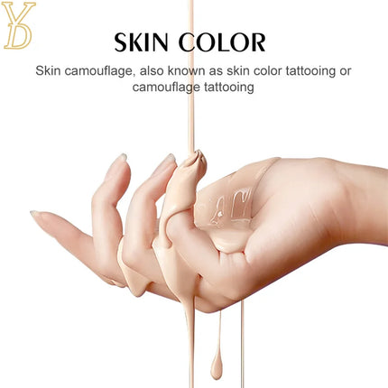 YDPMU 10ML Skin Camouflage Pigment Semi Permanent Makeup Tattoo Ink for Scar Vitiligo Stretch Mark Conceal Restore Skin Tones
