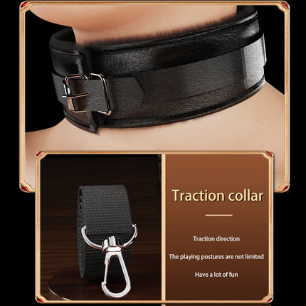 Bdsm Bondage Set Restraint Adult Game Handcuff Neck Collar Wrist Mouth Gag Strap Fetish SM Sex Toys for Woman Couples Product