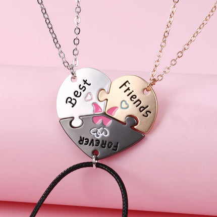 2/3pcs Friendship Necklaces for Women Girls Kawaii Best Friends Mom Daughter Pendant Chain BFF Jewelry Accessories Gifts 2025