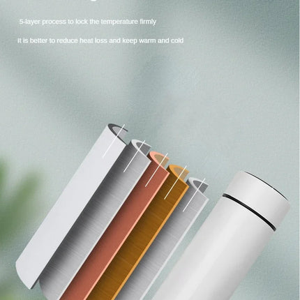 500ml Stainless Steel Thermos Bottle with Digital Temperature Display LED Intelligent Temperature Measurement Cup Vacuum Flask