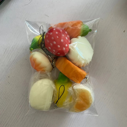 NEW 10pcs Squishies Toy Medium Mini Soft Bread Toys Key Banana Cake Toast Squishy Toy Kawaii Toys Squishy Pack Toy Random