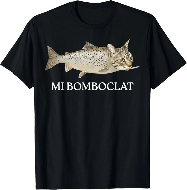 Sad Cat Emoji T-Shirt Humorous Letter Print Women's Black Short-Sleeved Casual Loose-Fit Basic Crew Neck Top for Daily Wear