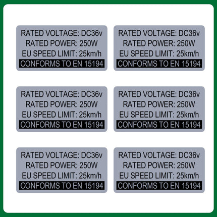 EBIKE Sticker, 36V 48V 250W Electric Bike Lable, Compataible for Bafang Tongsheng and other Brand 500W-1500W Conversion Kit