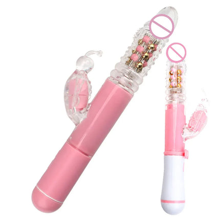 Erotic Butterfly Vibrators For Women Vaginal Clitoris Stimulator Anal Plug Rotate Stretch Fake Dildo Female Masturbator Sex Toys