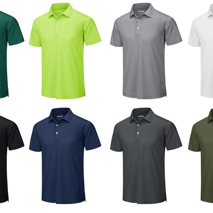 TACVASEN Summer Casual T-shirts Mens Short Sleeve Polo Shirts Button Down Work Shirts Quick Dry Tee Sports Fishing Golf Pullover