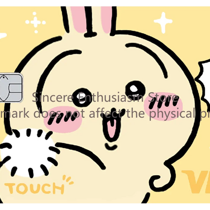 Cartoon Kawaii Chiikawas Credit Card Skin Stickers Cute Matte Sticker for VISA JCB Mastercard and Other IC Card Decorative