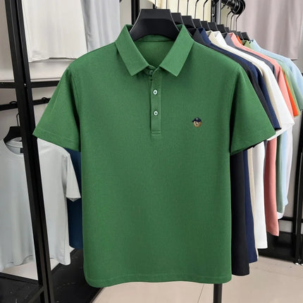 Luxury fashion brand short sleeve men polo shirt summer soft breathable lapel T-shirt new trend exquisite embroidery premium top