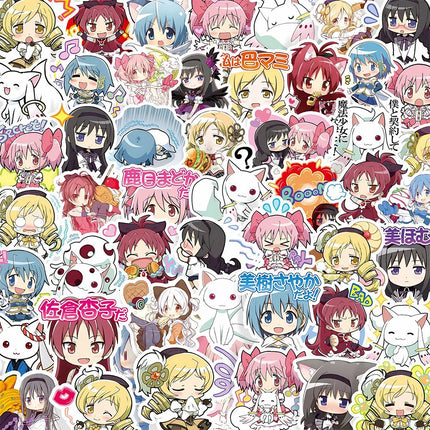 10/30/50/100pcs Kawaii Puella Magi Madoka Magica Stickers Cute Akemi Homura Graffiti Decals DIY Journal Classic Cartoon Sticker