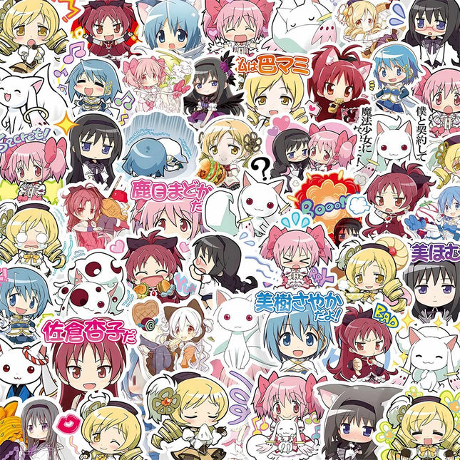 10/30/50/100pcs Kawaii Puella Magi Madoka Magica Stickers Cute Akemi Homura Graffiti Decals DIY Journal Classic Cartoon Sticker