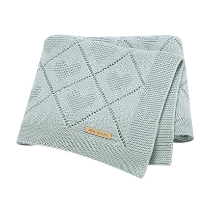 Baby Blankets Knitted Breathable Newborn Boy Girl Cotton Stroller Bedding Sleeping Covers 90*70cm Toddler Throw Receiving Quilts