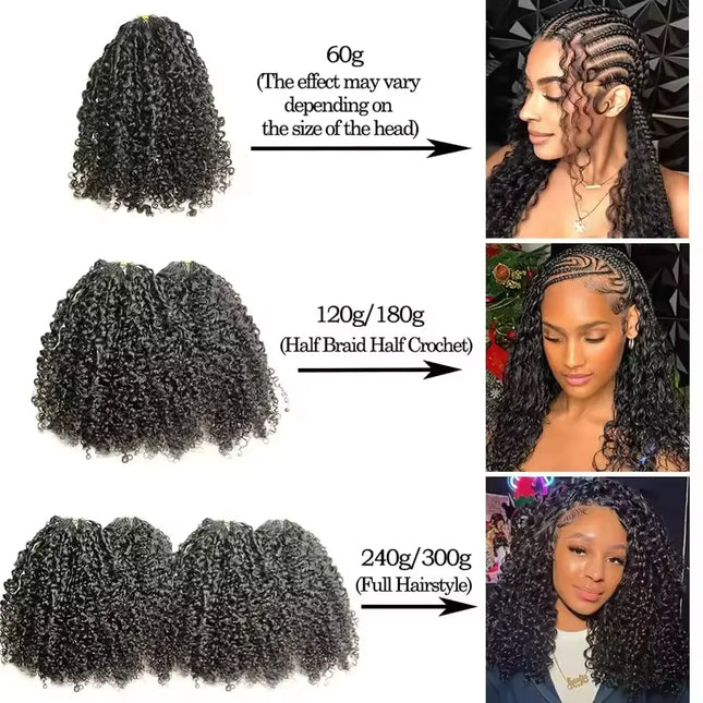 30 Inch Feather Crochet Human Hair Extensions Knotless Pre-Separated Kinky Straight Invisible Knot Human Crochet Hair For Women