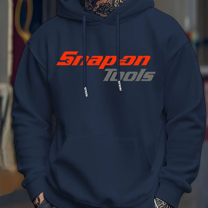 Men's casual hoodie with eye-catching pattern "SNAP ON TOOLS"  regular style  hoodie