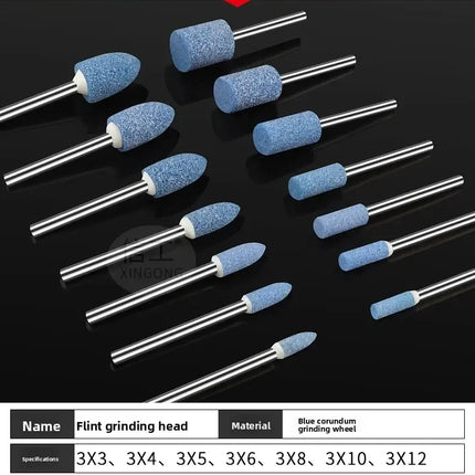 Small grinding wheel grinding head Blue corundum 3mm metal rust removal polishing electric grinding head