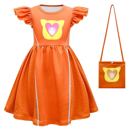 Children Dresses Cosplay SuperKitties Dress for Girls Super Kitties Costume Sparks Girls A-Line Dress Party Gift Ginny Clothing