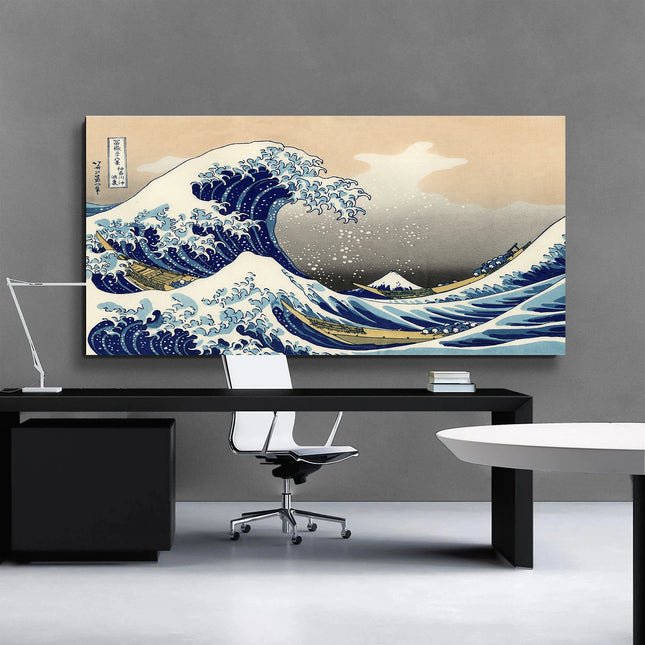 Great Wave of Kanagawa Japan Ukiyo-e Vintage Canvas Painting  Art Posters and Prints Wall Picture for Living Room Wall Art Decor