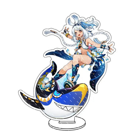 Genshin lmpact Anime Figure Acrylic Stand Lauma Flins Aino Ineffa Model Plate 1pc Desk Decor Standing Sign Game Fans Gifts Key
