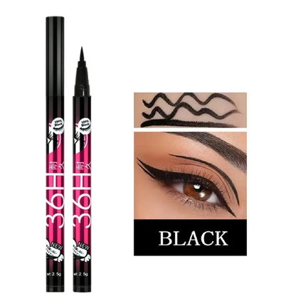 Black Liquid Eyeliner Waterproof Eyeliner Pencil 36H Long-Lasting Liquid Eye Liner Pen Quick-Dry No Blooming Cosmetics Tool