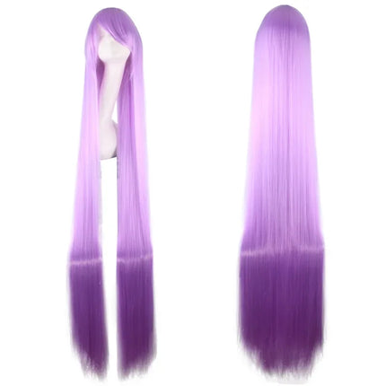 100cm Colourful Wig Long Staight Cosplay Anime Costume Party Wigs Synthetic Heat Resistant Wig