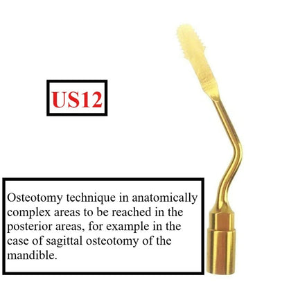 Finer 1pcs Dental Piezosurgery Tip Bone Surgery Tip Ultrasonic Bone Cutter Exelcymosis Dental Surgery Tip Fit Mectron Woodpecker