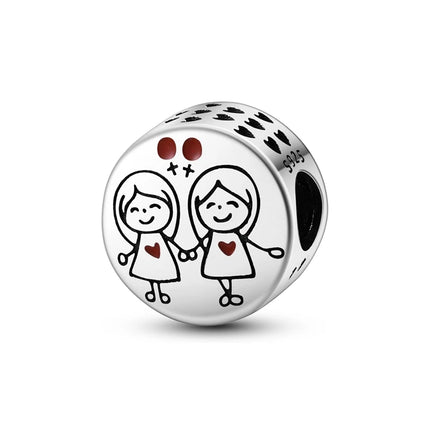 Charm Hot Sales 925 Sterling Silver Charms Beads CZ pave Round Clip Charms Fit Original Bracelet Necklace Charms Jewelry Gift