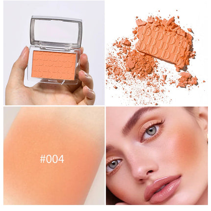 Hot Matte Embossed Blush Palette Rosy Blusher Facial Blush Powder High Pigmented Pink Coral Rouged For Cheeks Smooth Cosmetics