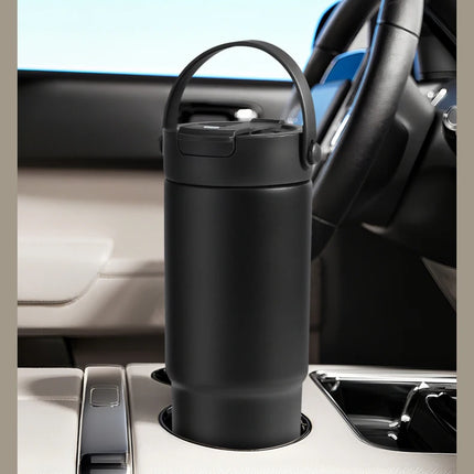 Large Capaci Cerc Inner Lid Insulated Mug Portable Car Coffee Cup Sports Water Bottle Fem High Aesthetic Value