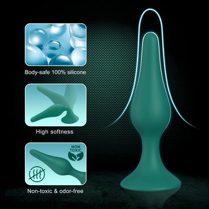 4 Sizes Silicone Dildo Sucker Anal Butt Plug Unisex Wearable Stopper Adults Sex Toys for Men Women Prostate Trainer Massager