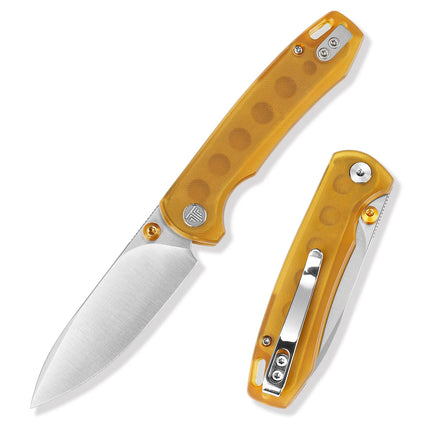 TRIVISA Folding Knife for Men, 3.74" G10 Handle, Compact Outdoor Knife for Camping Hunting Hiking, with Gift Box, Dragonfly-B