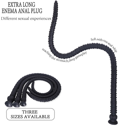 Super Long Anal Plug Soft Silicone Big Butt Plug Adult Sex Toys Dilator Training Expansion Huge Long Anal Plug For Women Men Gay