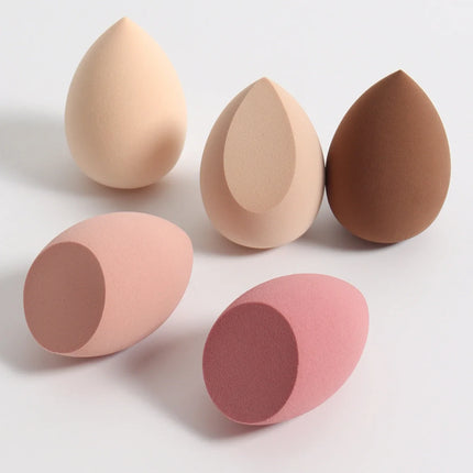 5-Pack Dual-Use Makeup Sponge Set - Velvet for Liquid/Cream/Powder | Vegan Eco-Friendly Travel Essentials