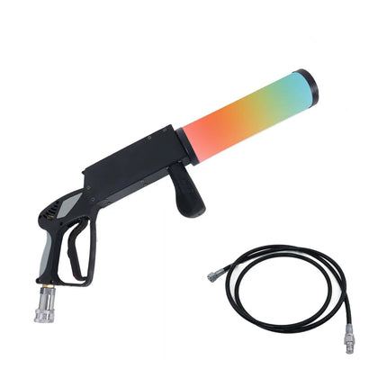 Handled LED Co2 Cannon DJ Party Co2 Dj Fog Jet with Spiral RGB Fog Gun Stage Effect Smoke Machine for Nightclub Wedding Disco